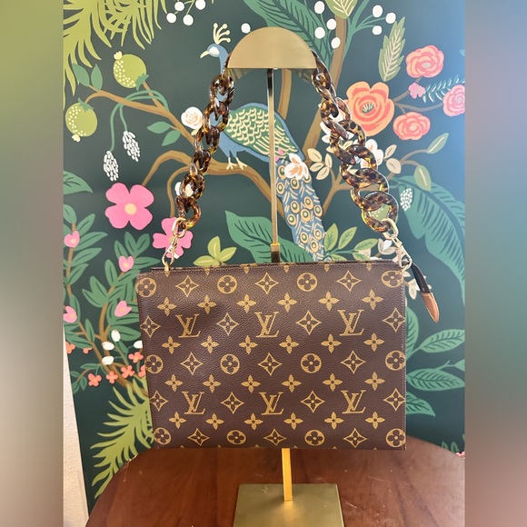 TEMP OFF MARKET Louis Vuitton🤎💃 Monogram Canvas Cosmetic Clutch Insert & Strap - Picture 1 of 9